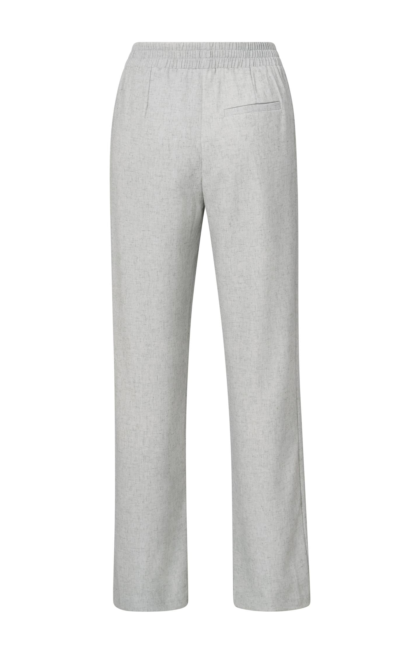 Woven melange trousers with wide legs