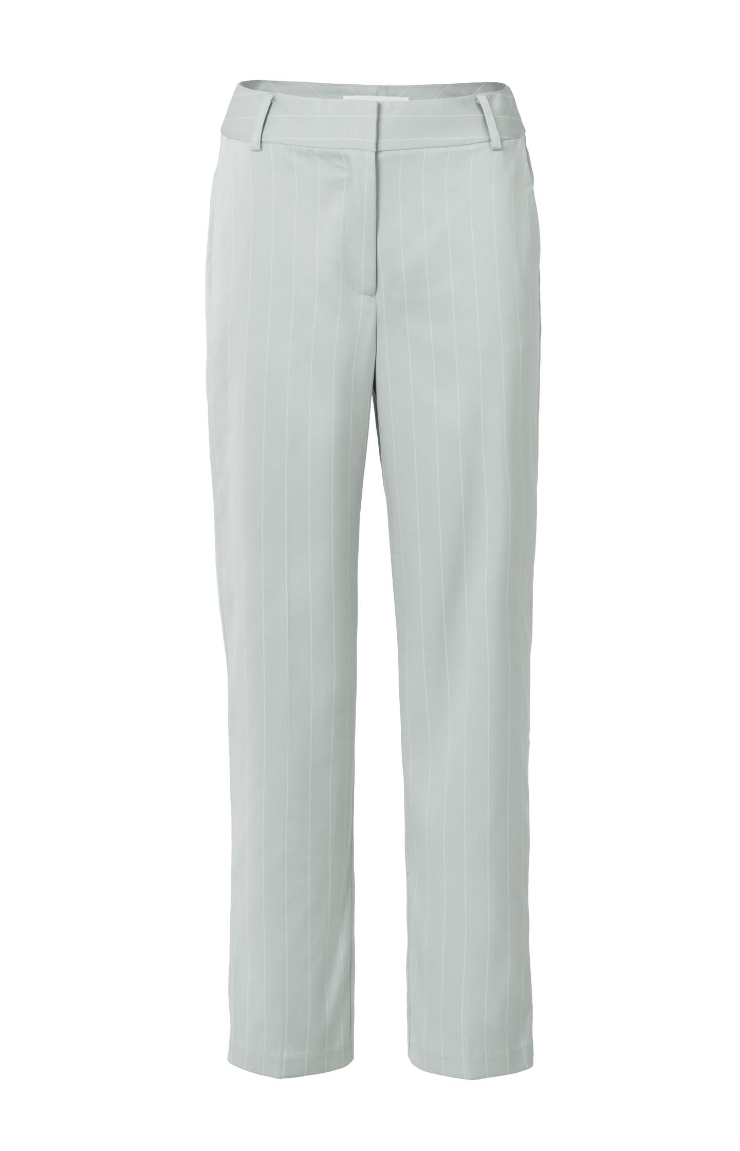 Loose fit pantalon with zip fly, pockets and stripes