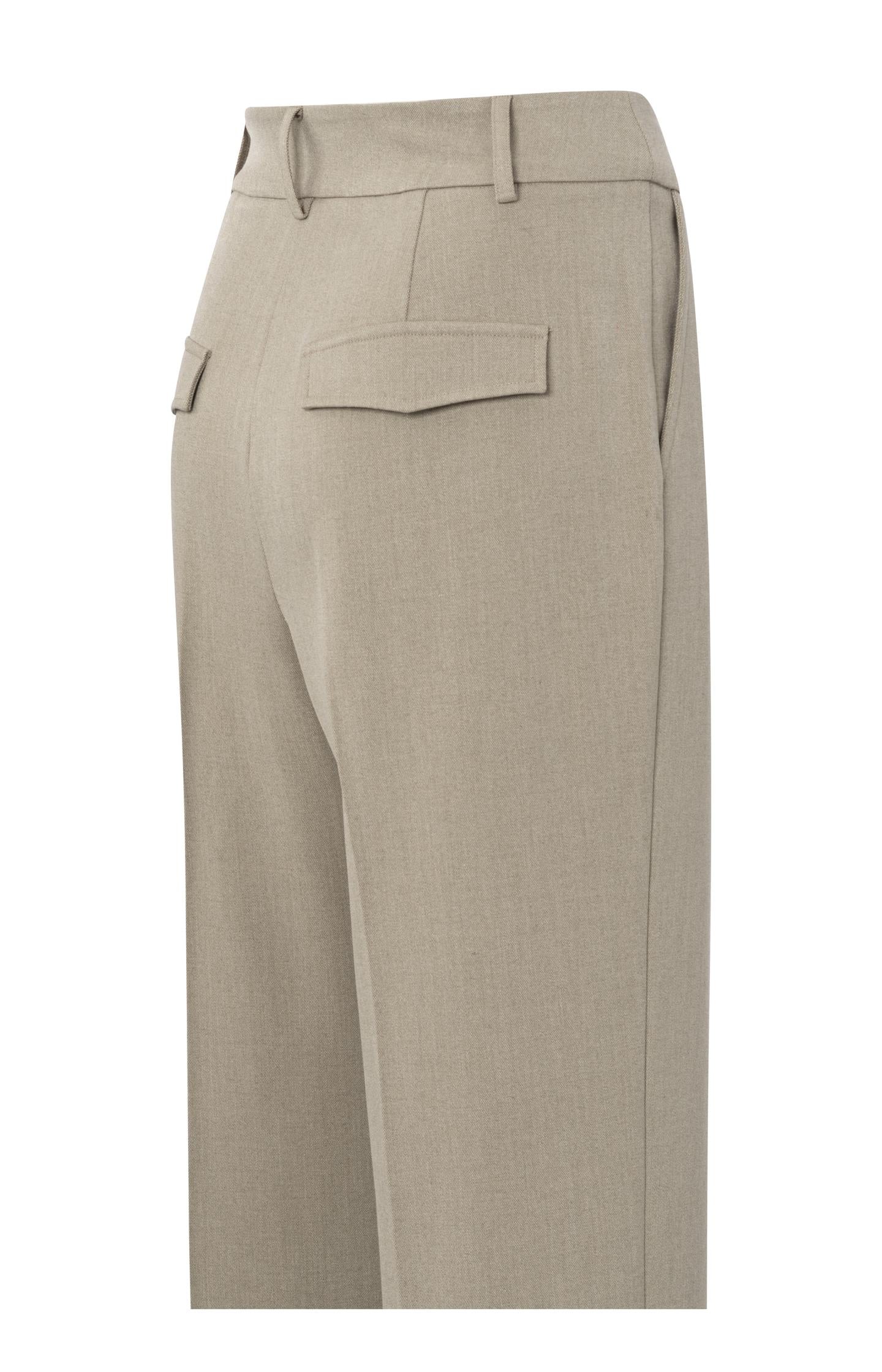 Woven pants with straight legs, pockets and belt loops