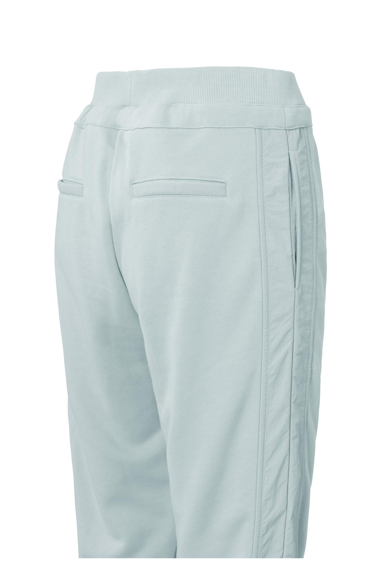 Jersey jogging trousers with straight legs and drawstring