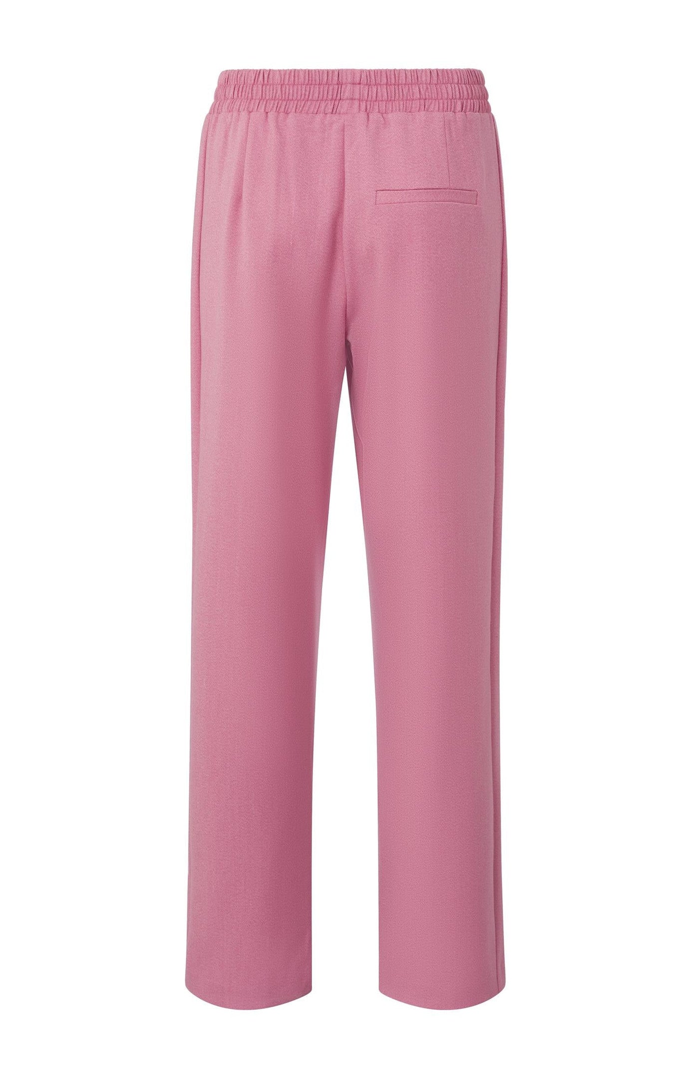 Soft woven wide leg trousers, with elastic waist and slits