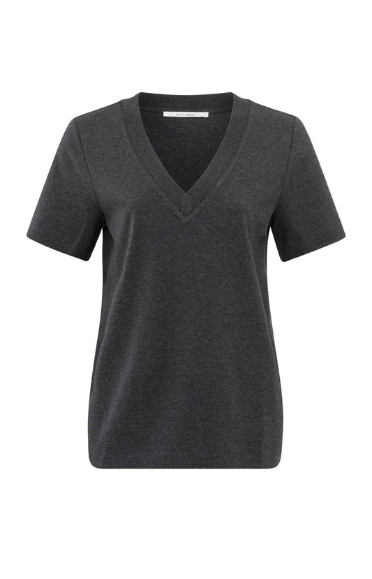 T-shirt with short sleeves, V-neck and a relaxed fit