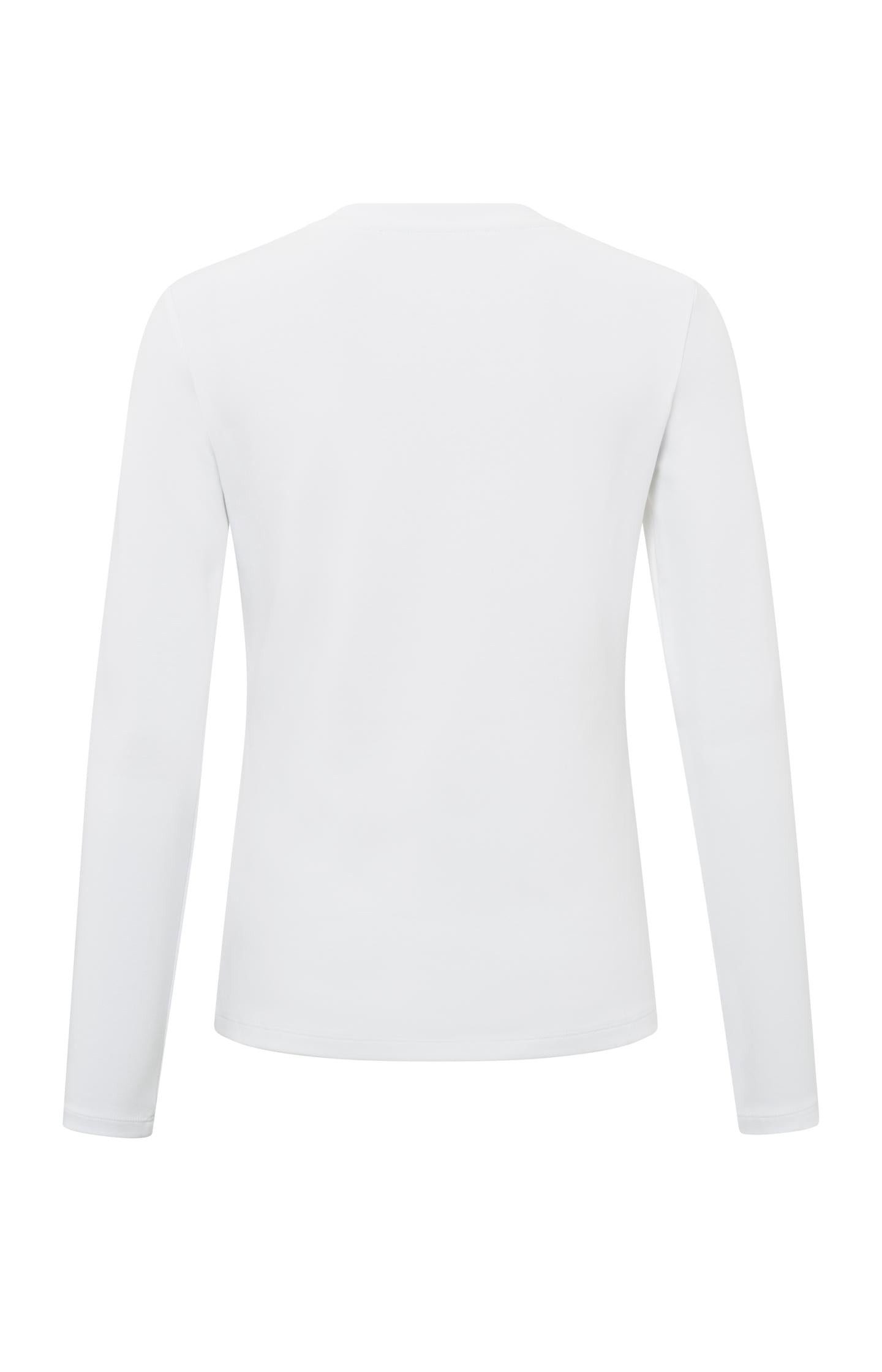 T-shirt with a round neck and long sleeves in regular fit