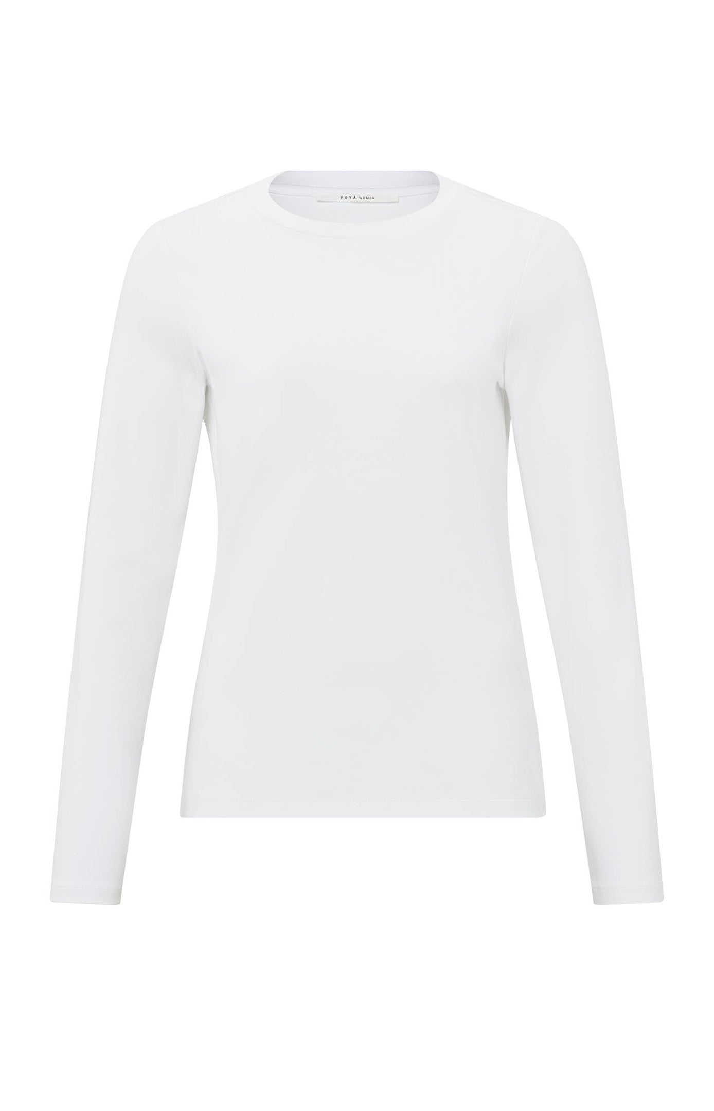 T-shirt with a round neck and long sleeves in regular fit