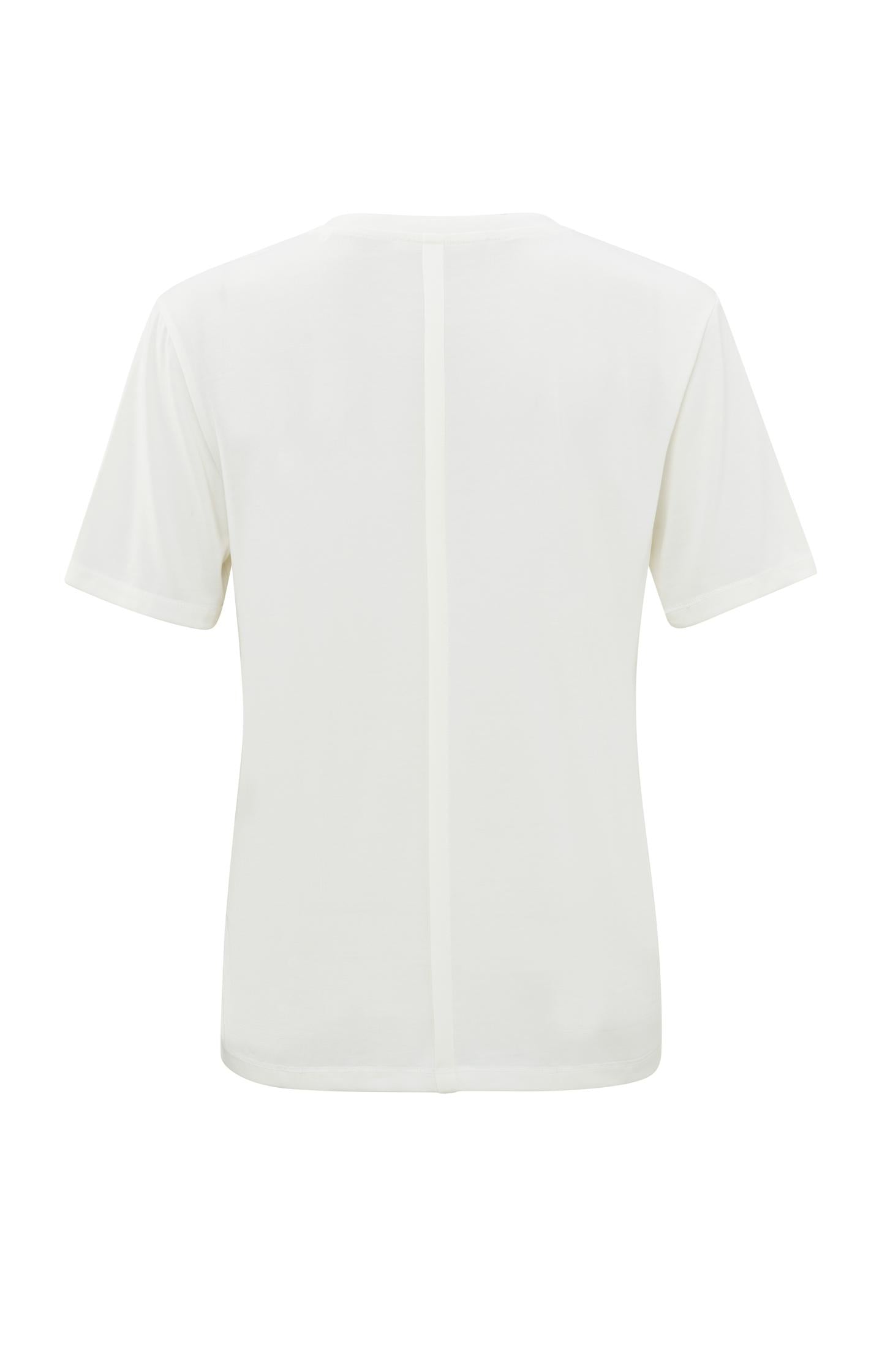 T-shirt with round V-neck and short sleeves in regular fit