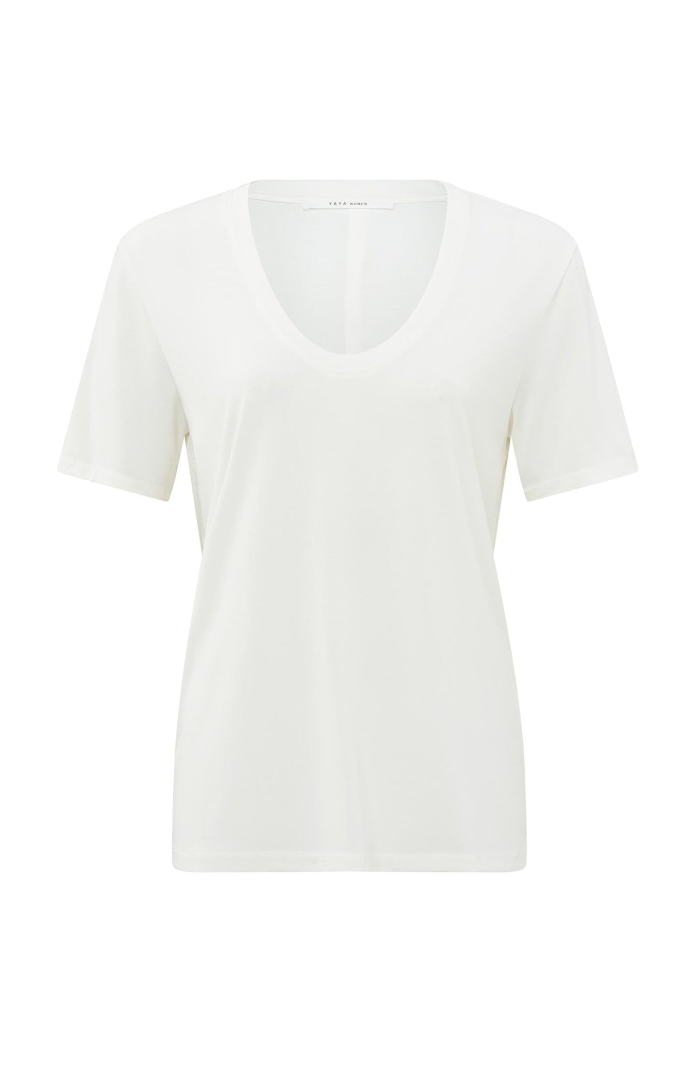 T-shirt with round V-neck and short sleeves in regular fit