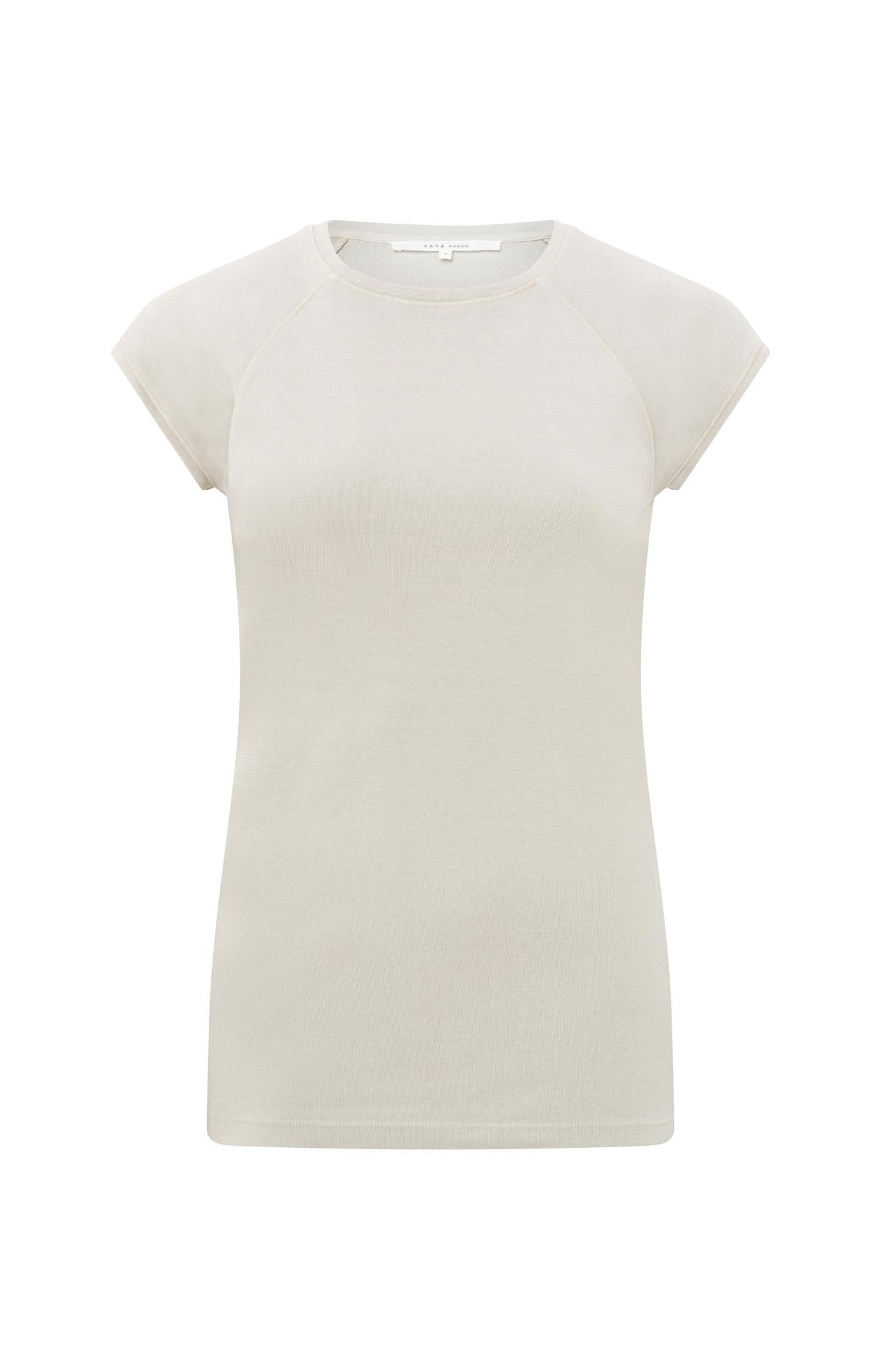 T-shirt with cap sleeves in a washed look