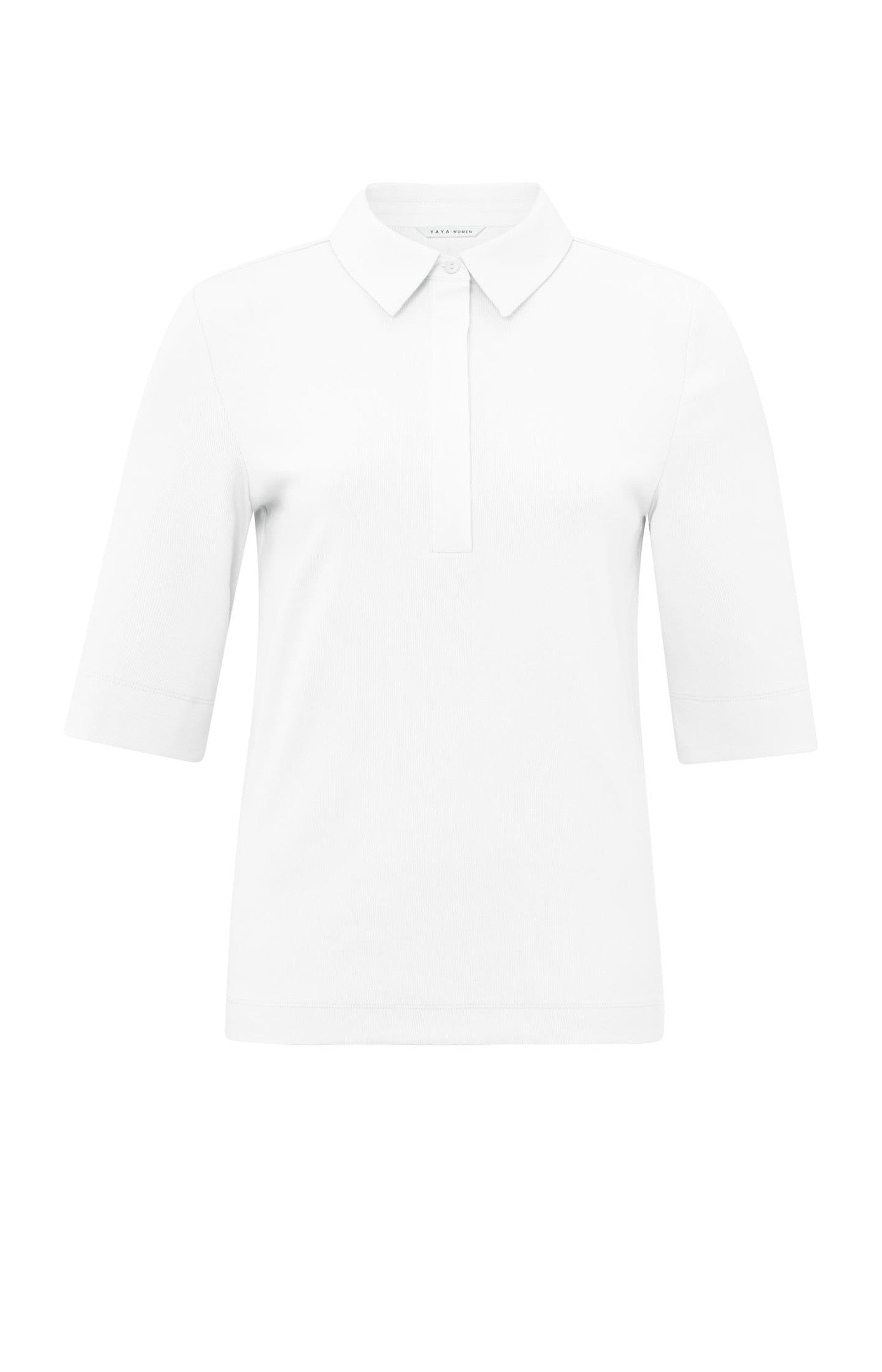 Jersey polo top with buttons and half sleeves